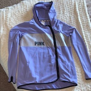 VS PINK Lavender asymmetrical zip up hoodie